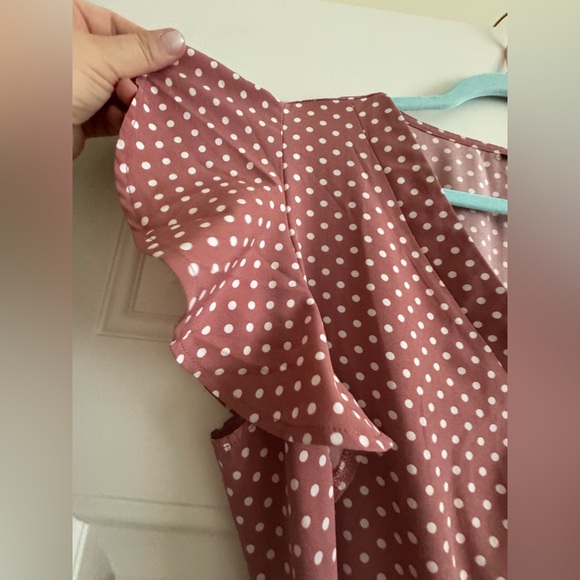 Pink Ruffled Tie Front Sundress - Picture 5 of 9